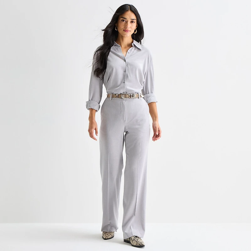 Worthington Womens Long Sleeve Blouse