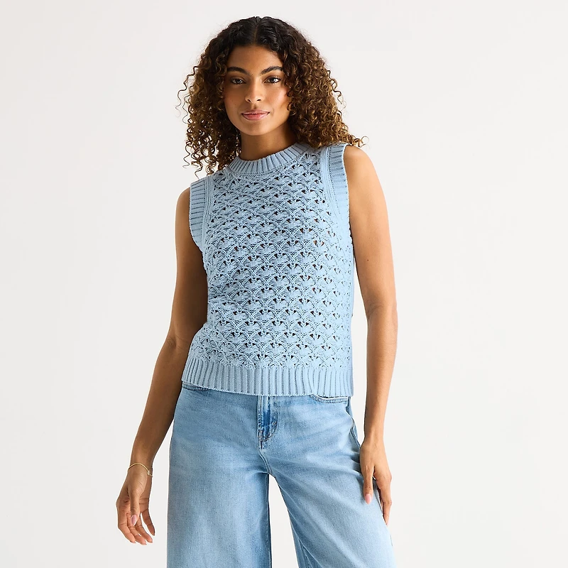 a.n.a Womens Crew Neck Sweater Vest