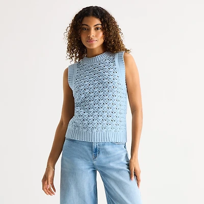 a.n.a Womens Crew Neck Sweater Vest