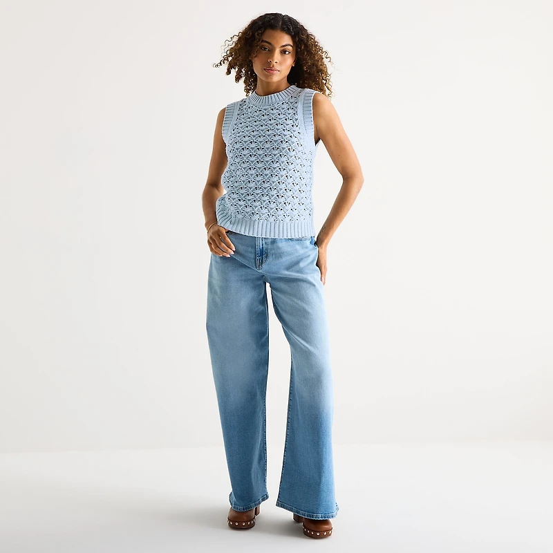 a.n.a Womens Crew Neck Sweater Vest