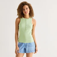 a.n.a Womens Henley Neck Sleeveless Tank Top