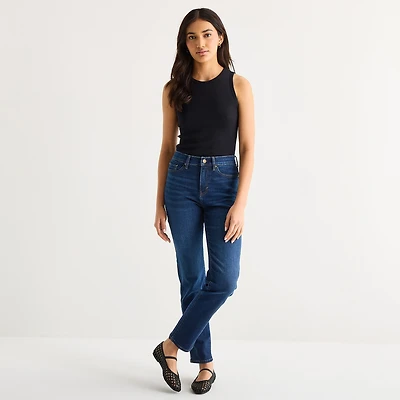 a.n.a Womens High Rise Curvy Straight Fit Jean