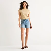 a.n.a Embellished Womens High Rise 5" Denim Short