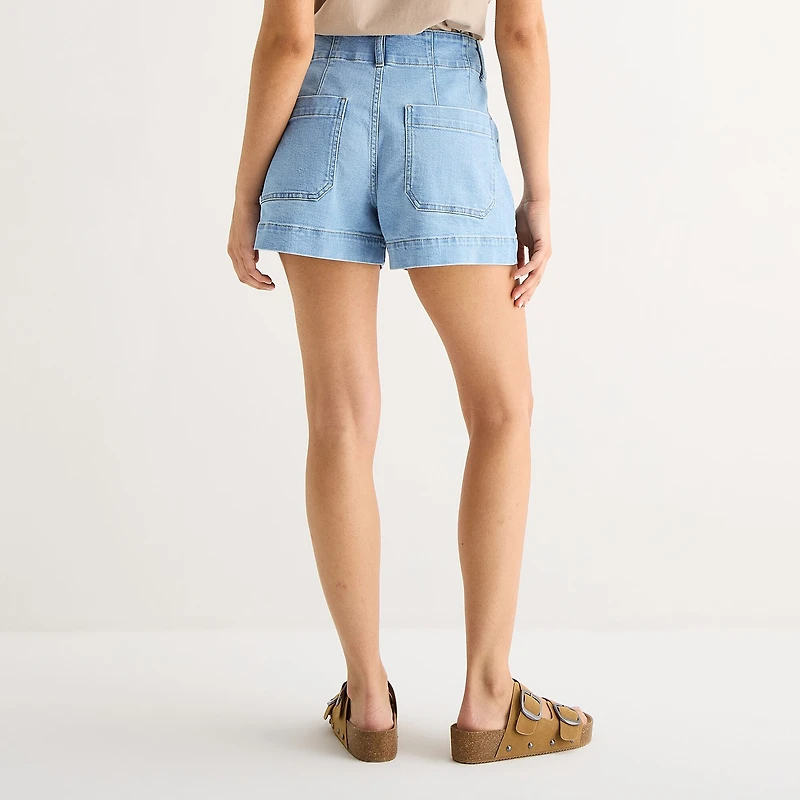 a.n.a Patch Pocket Womens Highest Rise 4" Denim Short