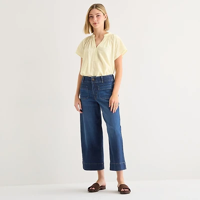 a.n.a Patch Pocket Womens Highest Rise Cropped Jean