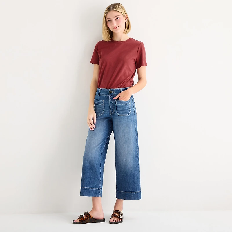 A.N.A Patch Pocket Womens Highest Rise Cropped Jean