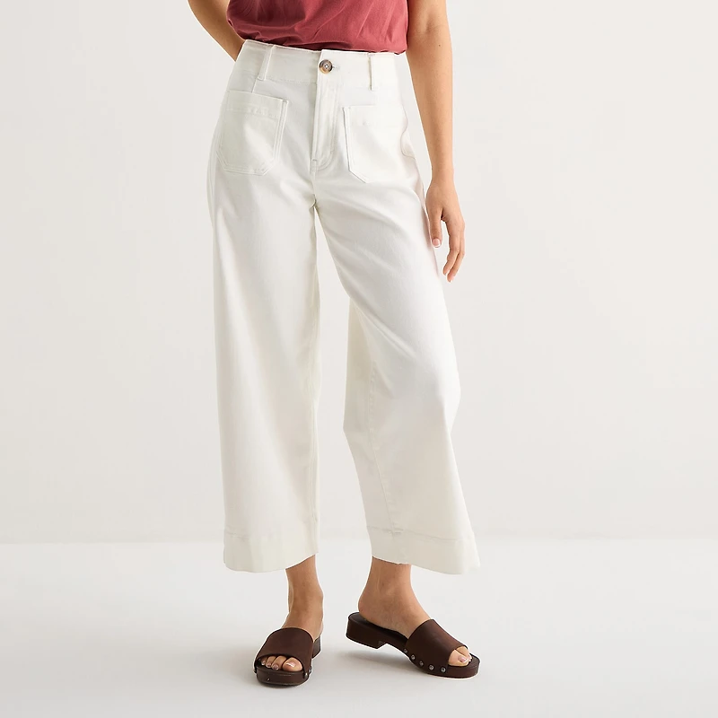 a.n.a Patch Pocket Womens Highest Rise Cropped Jean