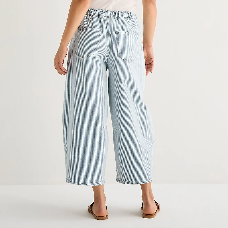 a.n.a Womens High Rise Barrel Jean
