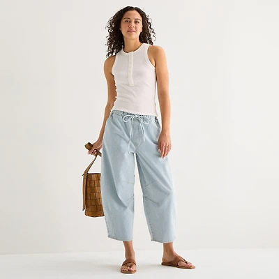 a.n.a Womens High Rise Barrel Jean