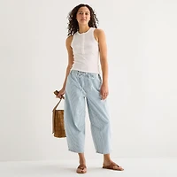 a.n.a Womens High Rise Barrel Jean
