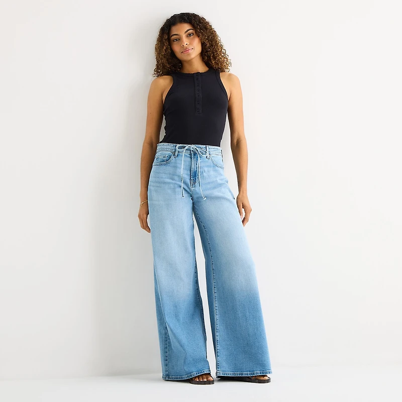 a.n.a Womens High Rise Trouser Jean