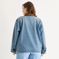 a.n.a Womens Plus Denim Lightweight Jacket