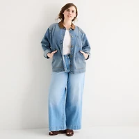 a.n.a Womens Plus Denim Lightweight Jacket