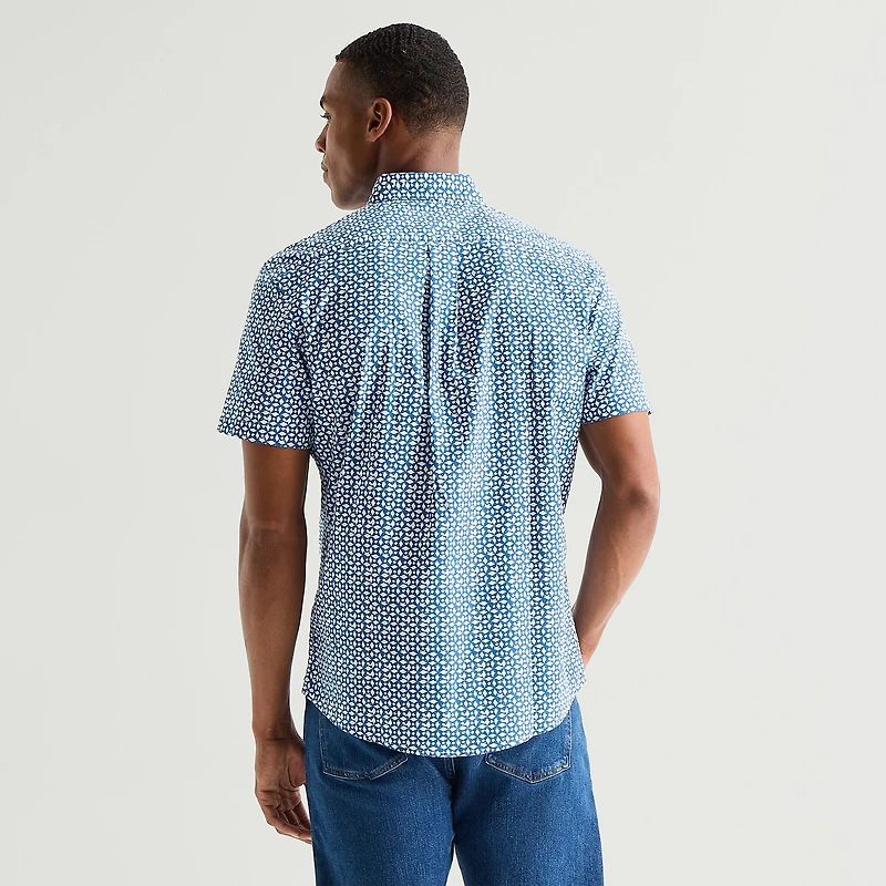 U.S. Polo Assn. Mens Short Sleeve Classic Fit Embroidered Button-Down Shirt