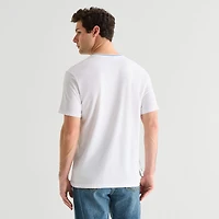 U.S. Polo Assn. Tipped Mens V Neck Short Sleeve Stretch Fabric T-Shirt