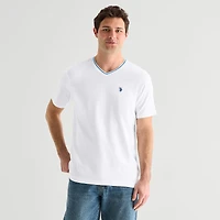 U.S. Polo Assn. Tipped Mens V Neck Short Sleeve Stretch Fabric T-Shirt