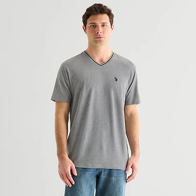 U.S. Polo Assn. Tipped Mens V Neck Short Sleeve STRETCH FABRIC T-Shirt