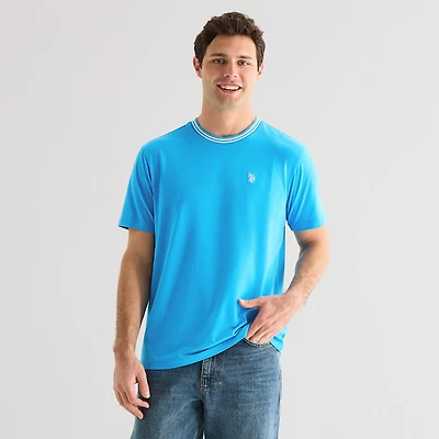 U.S. Polo Assn. Tipped Mens Crew Neck Short Sleeve STRETCH FABRIC T-Shirt