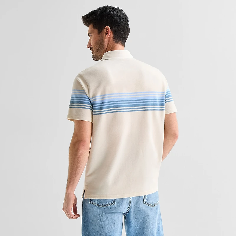 St. John's Bay Rugby Mens Classic Fit Short Sleeve Polo Shirt