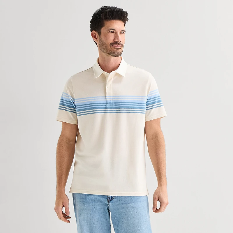 St. John's Bay Rugby Mens Classic Fit Short Sleeve Polo Shirt