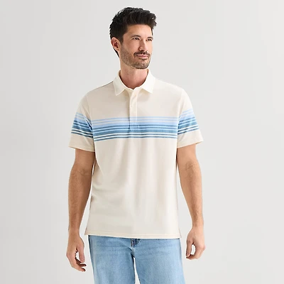 St. John's Bay Rugby Mens Classic Fit Short Sleeve Polo Shirt