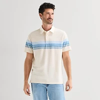St. John's Bay Rugby Mens Classic Fit Short Sleeve Polo Shirt