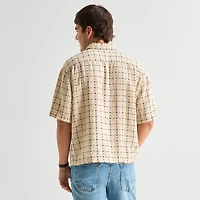 Arizona Mens Short Sleeve Regular Fit Button-Down Shirt