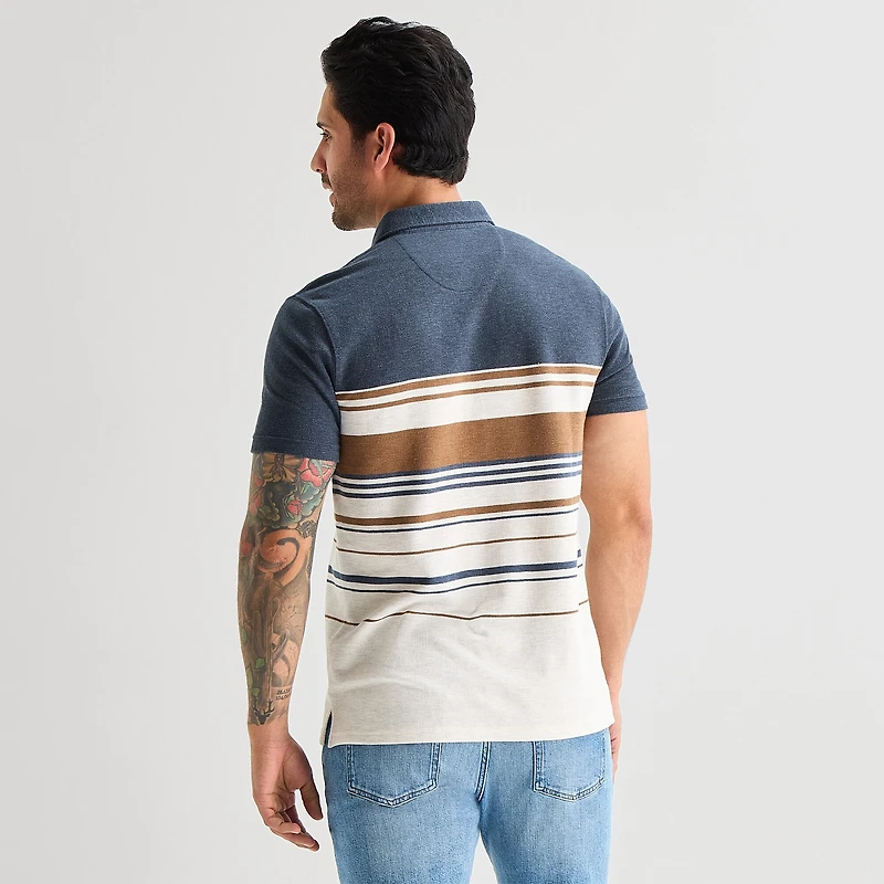 mutual weave Mens Regular Fit Short Sleeve Polo Shirt