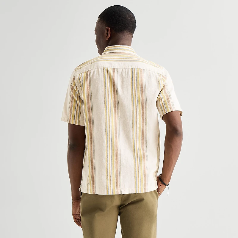 mutual weave Mens Short Sleeve Classic Fit Button-Down Shirt