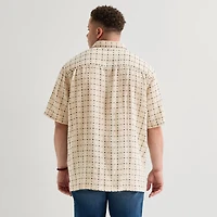 Arizona Mens Short Sleeve Classic Fit Big and Tall Button-Down Shirt