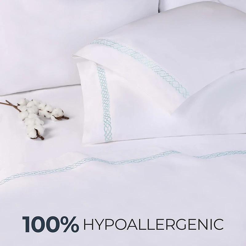 SUPERIOR® Egyptian Cotton Embroidered 1000tc Deep Pocket Sheet Set