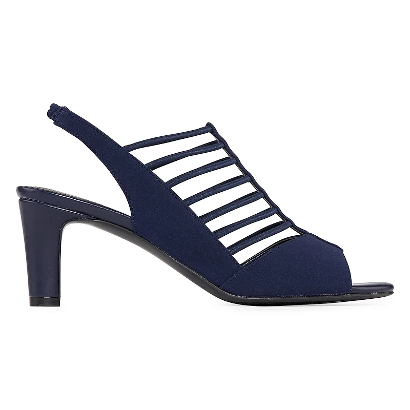 east 5th Neville Womens Round Peep Toe Block Heel Pumps