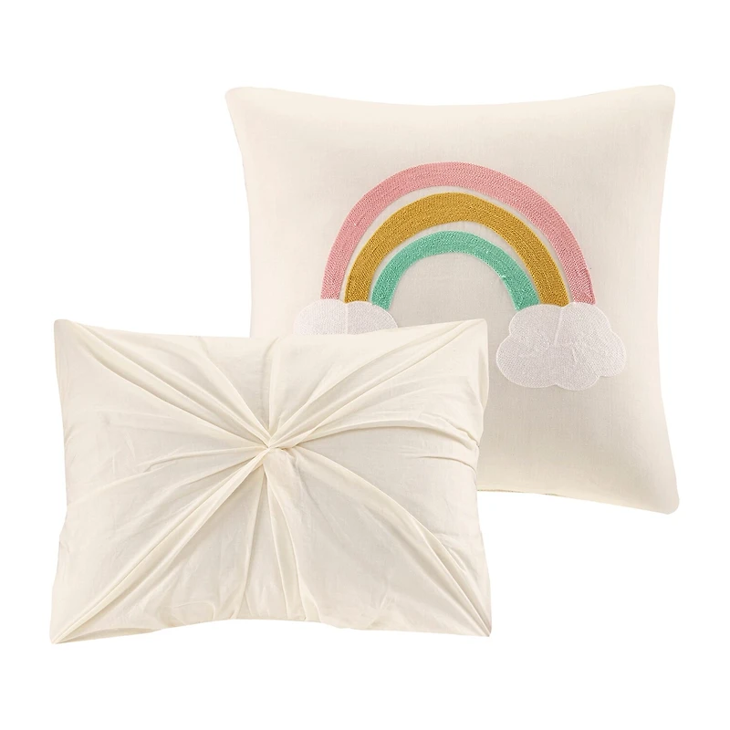 Urban Habitat Kids Ensley Pom 100% Cotton Jacquard Quilt Set With Throw Pillows