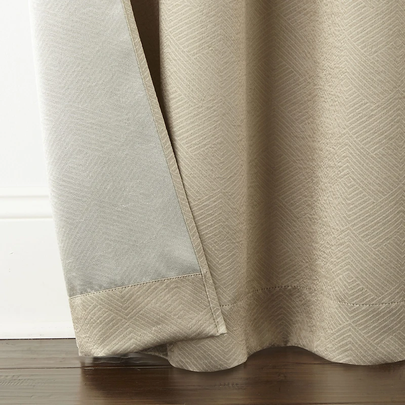 Regal Home Delaney Diamond Grommet Top Embossed Blackout Set of 2 Curtain Panel