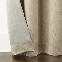 Regal Home Delaney Diamond Grommet Top Embossed Blackout Set of 2 Curtain Panel