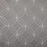 Regal Home Perth Geometric Embroidery Rod Pocket Blackout Set of 2 Curtain Panel