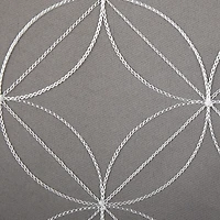 Regal Home Perth Geometric Embroidery Rod Pocket Blackout Set of 2 Curtain Panel