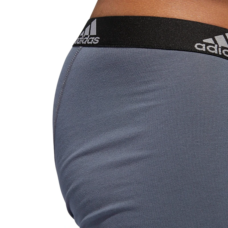 adidas Performance Cotton Mens 3 Pack Multi-Pack Comfort Waistband Stretch Fabric Trunks 5152382a