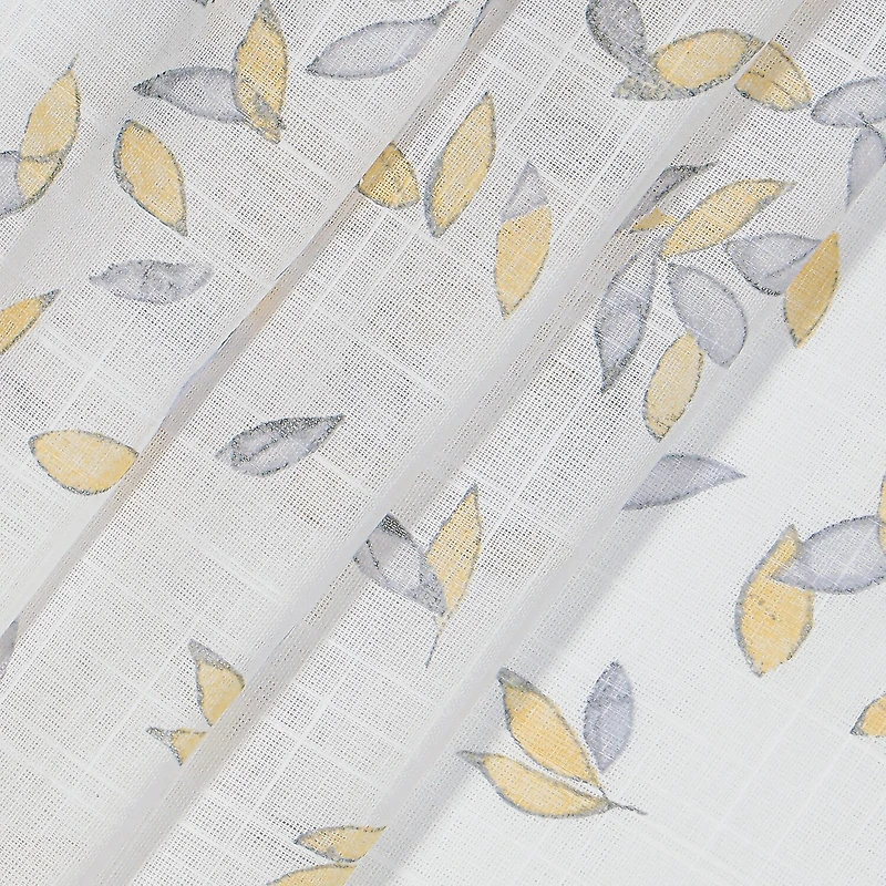 Fieldcrest Arden Floral Flutter Cotton Grommet Top Sheer Single Curtain Panel