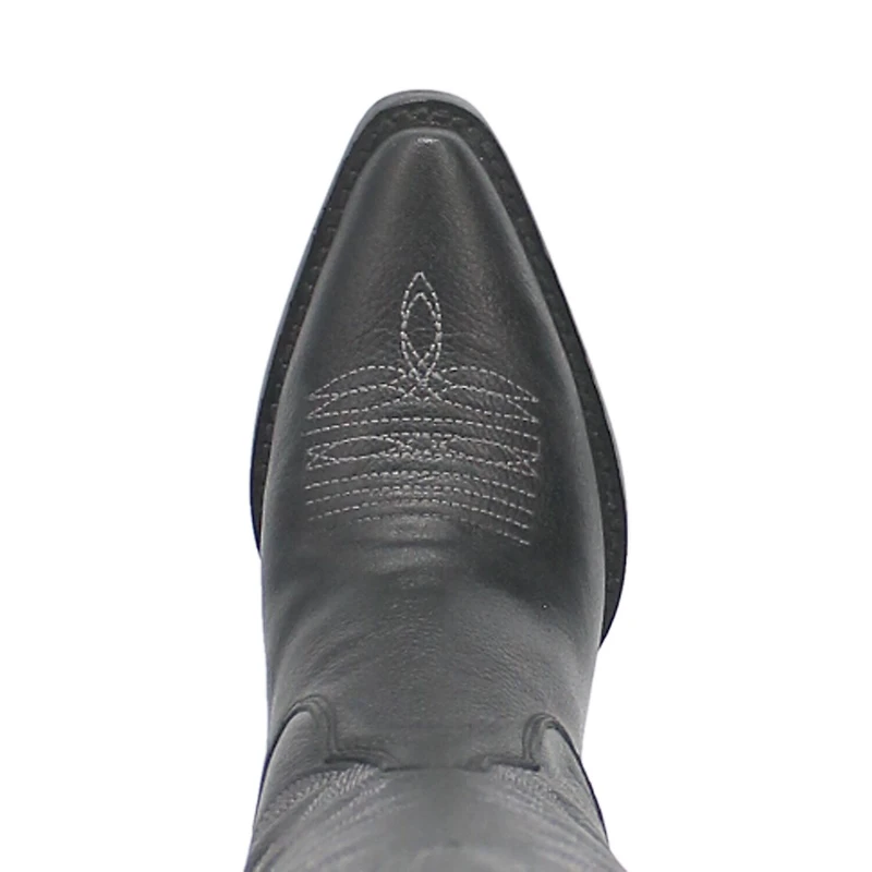 Dingo Women's High Cotton Leather Stacked Heel Cowboy Boots