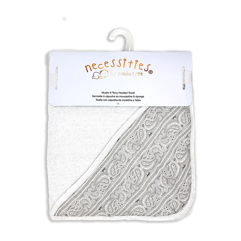 3 Stories Trading Company Baby Paisley Muslin Hooded Towel