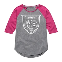 Little & Big Kid Girls Crew Neck Elbow Sleeve Regular Fit Monsters High Graphic T-Shirt