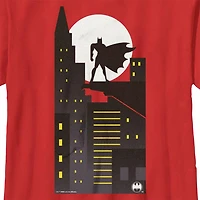 Little & Big Kid Boys Crew Neck Short Sleeve Regular Fit Batman Graphic T-Shirt