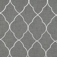 Regal Home Bayview Grommet Top Embroidered Sheer Single Curtain Panel