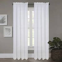 Regal Home Crushed Voile Solid Rod Pocket Sheer Single Curtain Panel