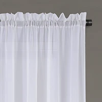 Regal Home Crushed Voile Solid Rod Pocket Sheer Single Curtain Panel