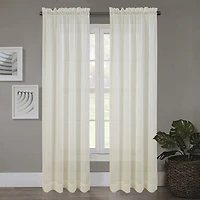 Regal Home Crushed Voile Solid Rod Pocket Sheer Single Curtain Panel
