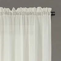 Regal Home Crushed Voile Solid Rod Pocket Sheer Single Curtain Panel