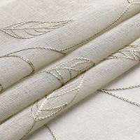 Regal Home Jaffa Grommet Top Embroidered Sheer Set of 2 Curtain Panel