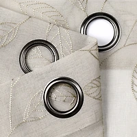 Regal Home Jaffa Grommet Top Embroidered Sheer Set of 2 Curtain Panel
